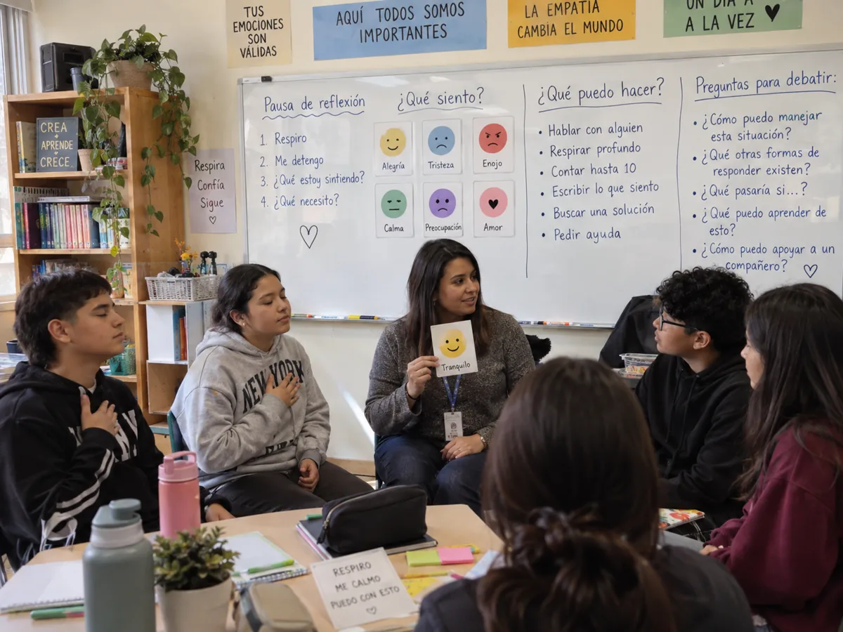 Actividad de reflexión con el alumnado en el aula